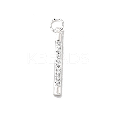 925 Sterling Silver Micro Pave Cubic Zirconia Pendants STER-D309-01E-S-1