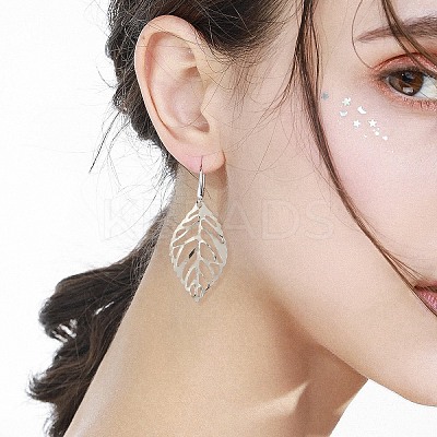 75Pcs 3 Colors Leaf Iron Pendants IFIN-YW0003-67-1