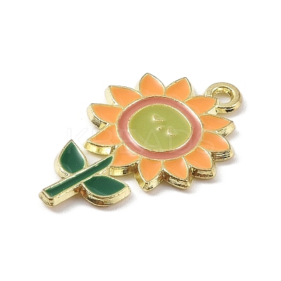 Golden Plated Alloy Enamel Pendants LS-FIND-M015-01G-C-1