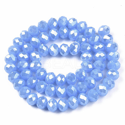 Electroplate Glass Beads Strands LS-EGLA-A034-J8mm-A02-1