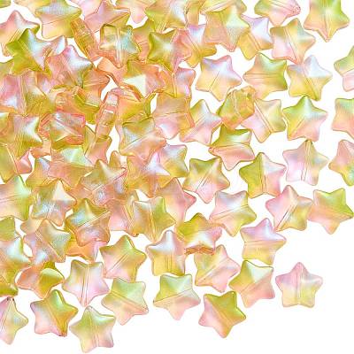 100Pcs Gradient Color Handmade Lampwork Beads DIY-SZ0010-51E-1