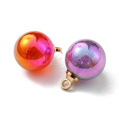 10Pcs UV Plating Acrylic Pendants FIND-YW0002-05-1