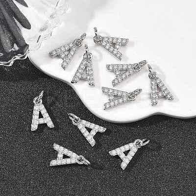 SHEGRACE Brass Micro Pave Clear Cubic Zirconia Pendants XGRQ29980-394P-A-1