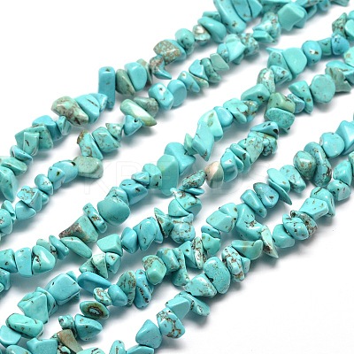 Synthetic Turquoise Chip Bead Strands X-G-M205-77-1