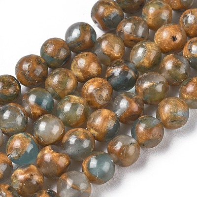 Synthetic Gold Clinquant Stone Beads Strands G-E551-A04-1