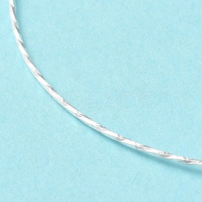 925 Sterling Silver Twisted Bracelets BJEW-G680-01S-1