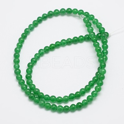 Natural & Dyed Malaysia Jade Bead Strands G-A146-4mm-A06-1