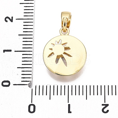 Brass Micro Pave Cubic Zirconia Pendants KK-T070-38G-1