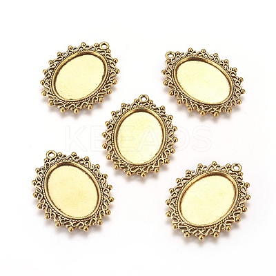 Zinc Alloy Pendant Settings for Cabochon & Rhinestone LS-PALLOY-A15289-AG-FF-1
