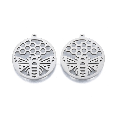 Non-Tarnish 201 Stainless Steel Pendant STAS-B027-10P-1