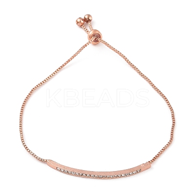 Alloy Crystal Rhinestone Box Chain Slider Bracelets LS-BJEW-F469-01RG-1