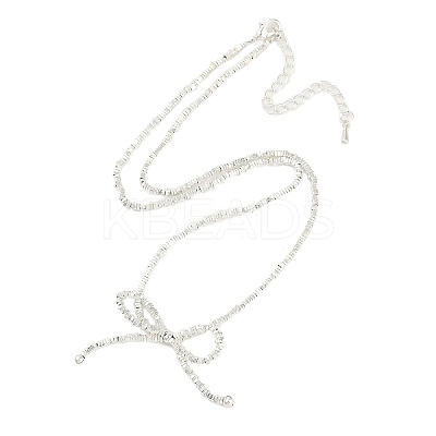 Bowknot Brass Pendant Necklaxes NJEW-F475-05P-1