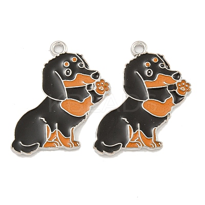 Rack Plating Alloy Enamel Pendants ENAM-Z014-01P-01-1