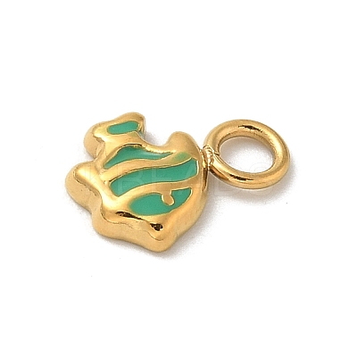Ion Plating(IP) 304 Stainless Steel Enamel Charms STAS-G351-05G-1