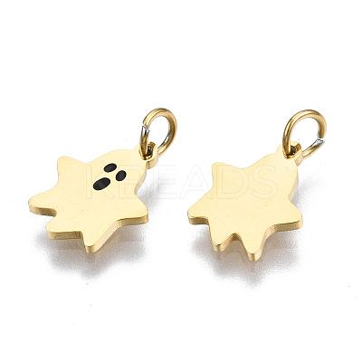 316 Surgical Stainless Steel Enamel Charms X-STAS-S116-350G-1