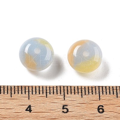 Two Tone Transparent Resin Beads RESI-S013-01C-1