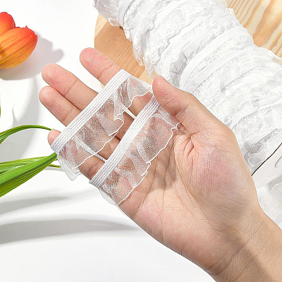 Chinlon Organza Elastic Lace Ribbon EC-WH0013-12A-1