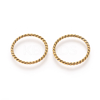 Tibetan Style Linking Rings TIBEB-EA8631Y-AG-LF-1