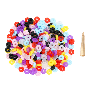 280Pcs 7 Colors Silicone O-Ring Stoppers FIND-CA0006-93-1