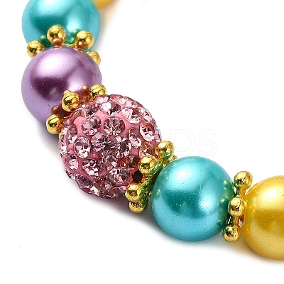 Glass Imitation Pearl Beaded Bracelets for Women BJEW-JB10033-01-1