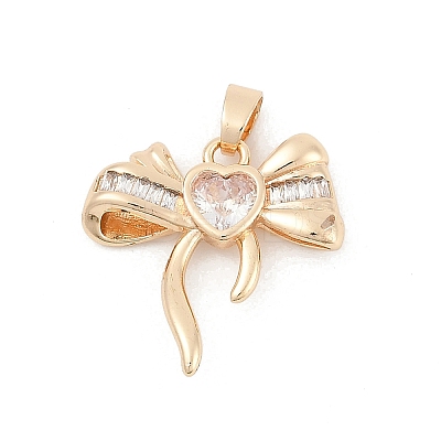 Brass Micro Pave Cubic Zirconia Pendants LS-KK-U051-03G-1