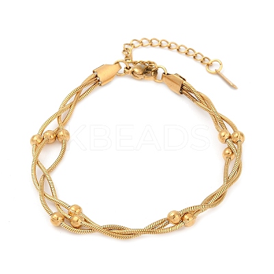 304 Stainless Steel Satellite Chains Bracelets LS-BJEW-Z106-01G-1