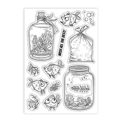 Summer Theme PVC Plastic Clear Stamps DIY-WH0631-0222-1