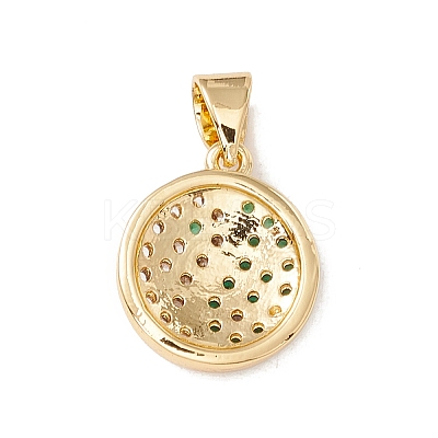 Brass Micro Pave Cubic Zirconia Charms Real 18K Gold Plated KK-G415-39G-03-1