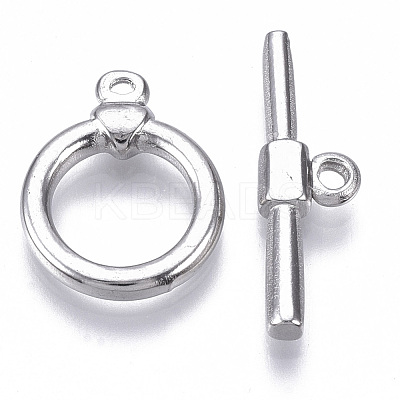 Non-Tarnish 304 Stainless Steel Toggle Clasps STAS-N087-21-1