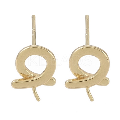 Brass Stud Earring Findings KK-G497-31G-1