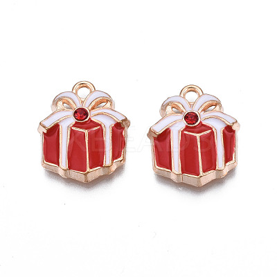 Christmas Alloy Enamel Pendants ENAM-Q442-57-1