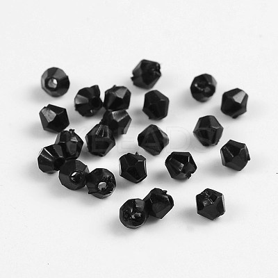 Faceted Bicone Transparent Acrylic Beads LS-DBB4mm10-1