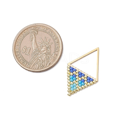 MIYUKI Glass Seed Beaded Rhombus Pendants PALLOY-MZ01175-01-1