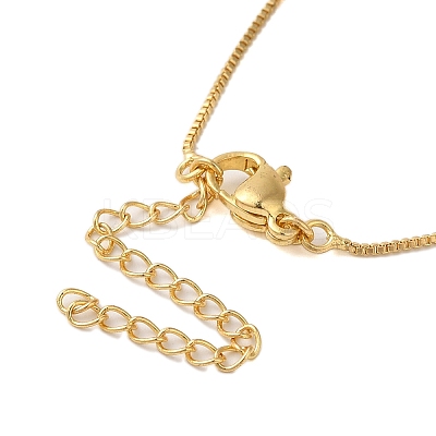 Brass Pave Clear Cubic Zirconia Pendant Necklaces for Women NJEW-S429-04G-01-1
