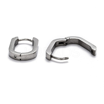 Tarnish Resistant 304 Stainless Steel Huggie Hoop Earrings STAS-J033-11B-P-1