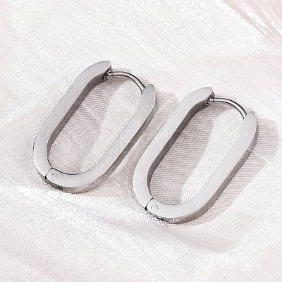 Tarnish Resistant 304 Stainless Steel Huggie Hoop Earrings STAS-H156-11C-P-1