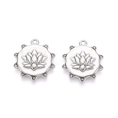 304 Stainless Steel Rhinestone Pendants STAS-N109-254P-1