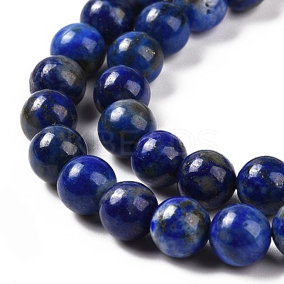 Natural Lapis Lazuli Beads Strands G-P348-01-6mm-1