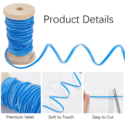 3 Rolls 3 Colors Velvet Ribbon OCOR-CP0001-20C-1