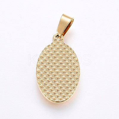 304 Stainless Steel Lady of Guadalupe Pendants STAS-H458-23G-1