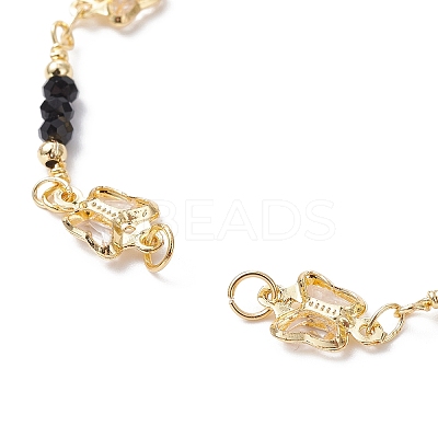 Handmade Brass Beaded Chains Bracelet Making AJEW-JB01150-27-1