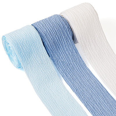 9 Yards 3 Colors Polycotton Pleated Ribbon OCOR-TA0002-07A-1