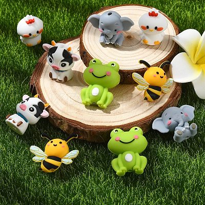 10Pcs 5 Styles Food Grade Eco-Friendly Silicone Focal Beads SIL-YW0001-80-1