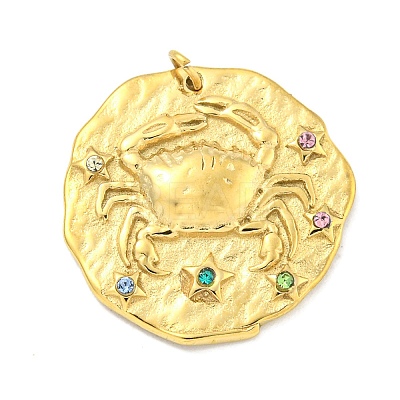 Real 18K Gold Plated PVD Vacuum Plating 304 Stainless Steel Pendants STAS-L278-003G-04-1