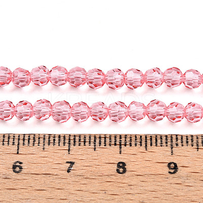 Baking Paint Transparent Glass Beads Strands LS-DGLA-A035-T4mm-D01-1