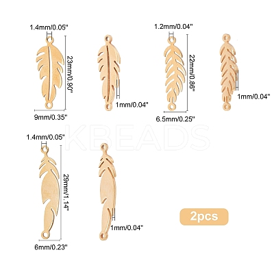 12Pcs 6 Style 201 Stainless Steel Links connectors STAS-DC0001-52-1
