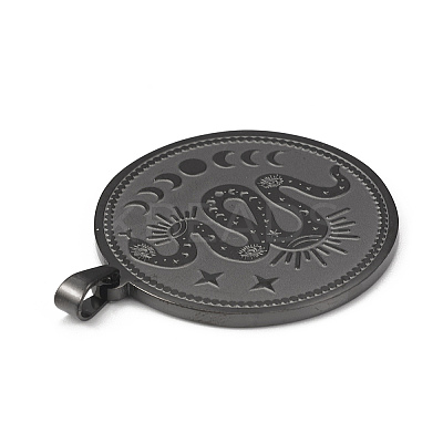 304 Stainless Steel Pendants STAS-P321-01EB-1