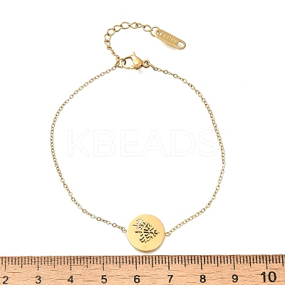 304 Stainless Steel Link Bracelets for Women BJEW-Z087-01G-1
