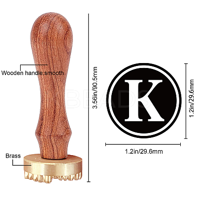 1Pc Golden Tone Brass Stamp Head DIY-CP0007-80K-1
