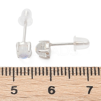 Anti-Tarnish 925 Sterling Silver Stud Earrings EJEW-M202-01-1